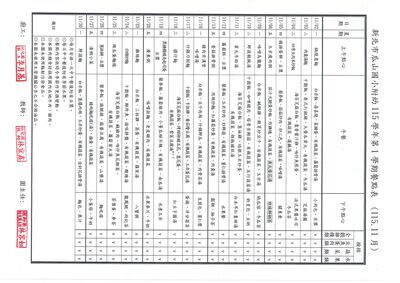 115年11月餐點表